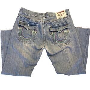 True Religion Billy Men's White Color Stitches Jeans US Made Size 40